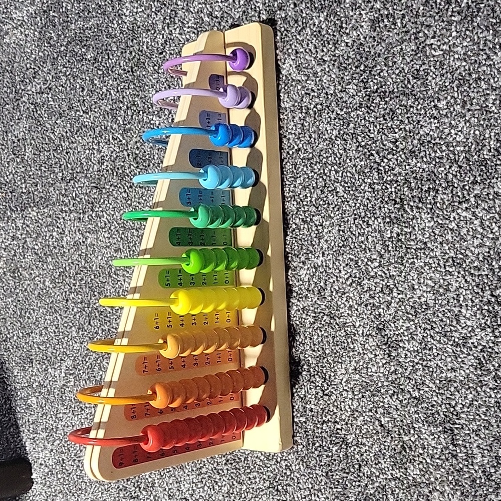 Melissa & Doug Add & Subtract Abacus - Educational Toy With 55 Colorful Beads